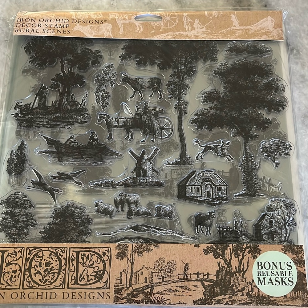 Iron Orchid Designs Rural Scenes Decor Stamps